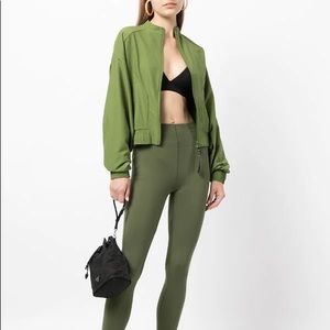 NWT ADIDAS x Karlie Kloss cropped bomber Green jacket Sz L